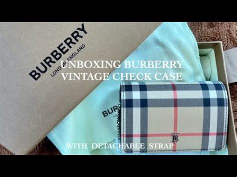 UNBOXING BURBERRY VINTAGE CHECK CARD CASE WITH 